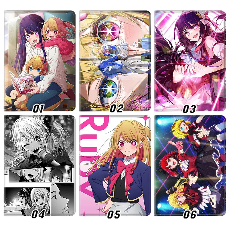 Oshi no Ko Ai Hoshino Ruby Aquamarine Anime Graphic Folding Leather Tablet Case