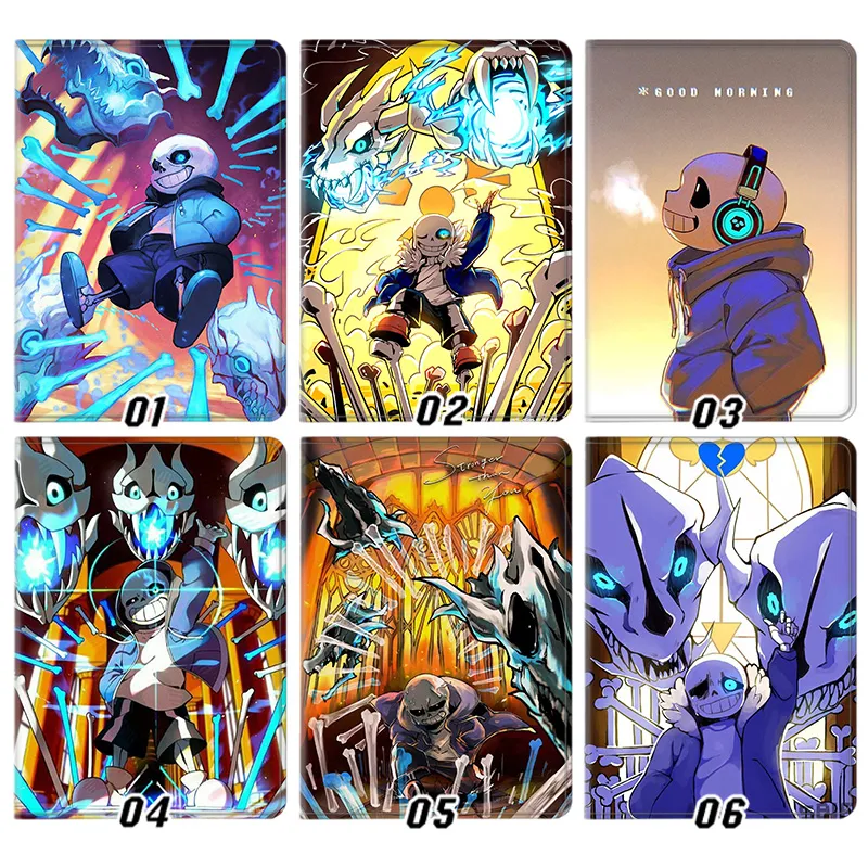 Undertale Sans Gaster Blaster Game Character Folding Leather Tablet Case