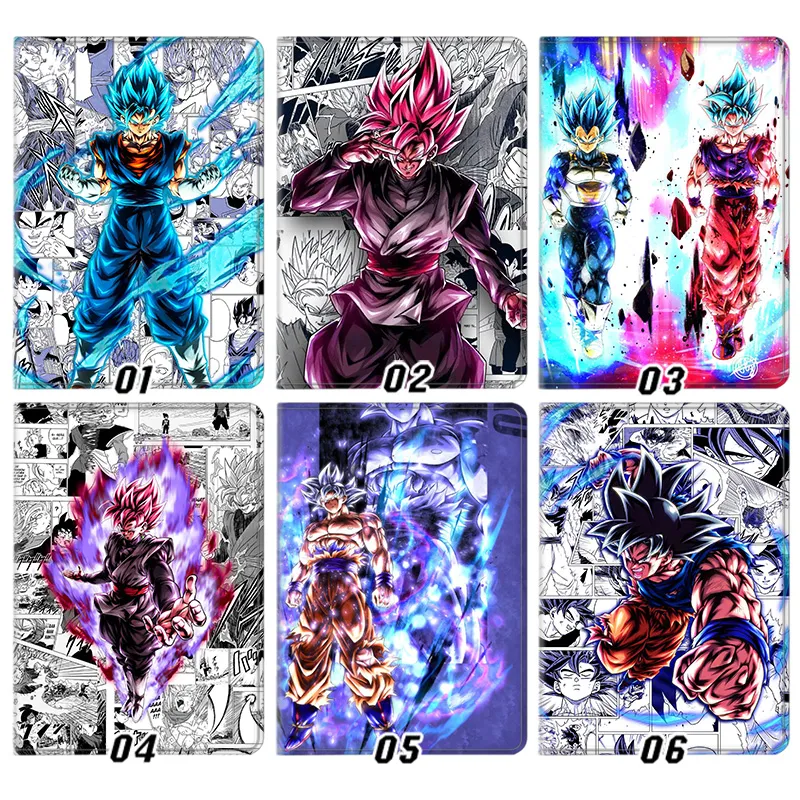 Ki Fighter Z Goku VegAlien Visitora Vegito Super Saiyan Folding Leather Tablet Case