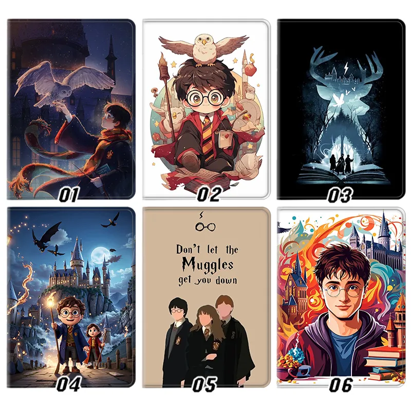 Wizard Tales - Magic Academy Castle & Cute Chibi Art Flip Leather Smart Tablet Case