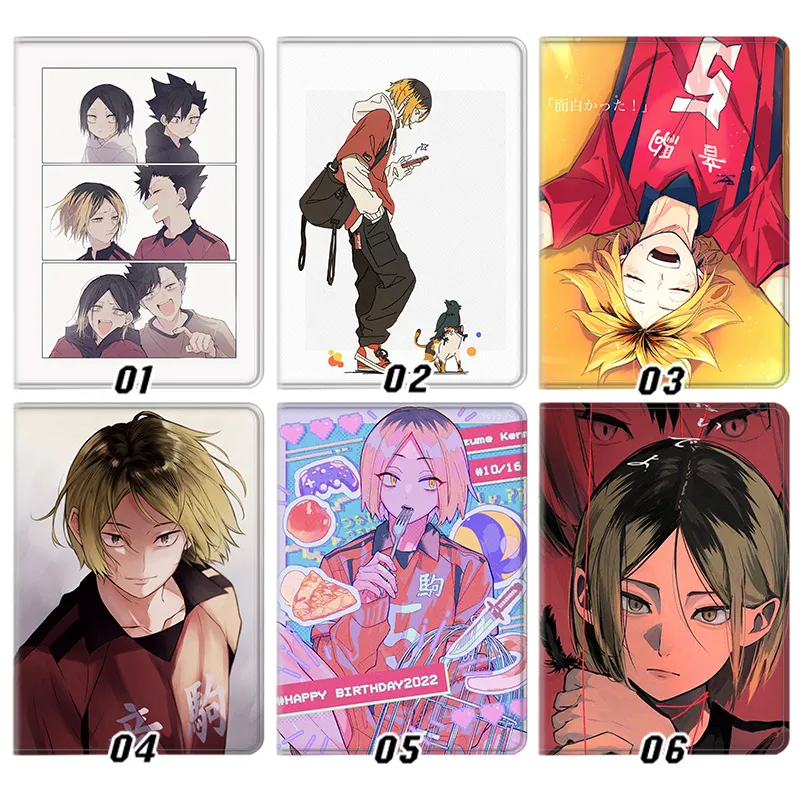 Haikyuu - Kenma Kozume & Kuroo TAlien Visitorsurou Anime Art Flip Leather Smart Tablet Case