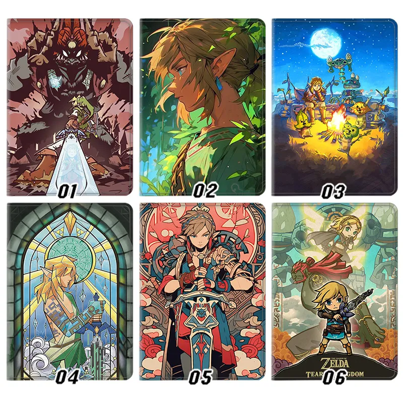 Hyrule Legend - Link & Tears of the Kingdom Art Flip Leather Smart Tablet Case