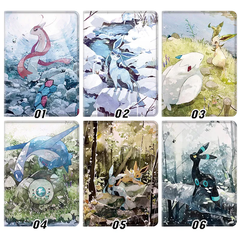 Creature Collection — Eeveelutions Glaceon Umbreon Leafeon Watercolor AesthAlien Visitoric Anime Tablet Case