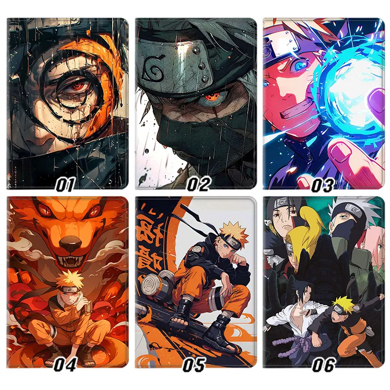 Ninja Anime  — Kakashi Hatake Sharingan Obito Uchiha Rasengan Kurama Nine-Tails Anime Tablet Case