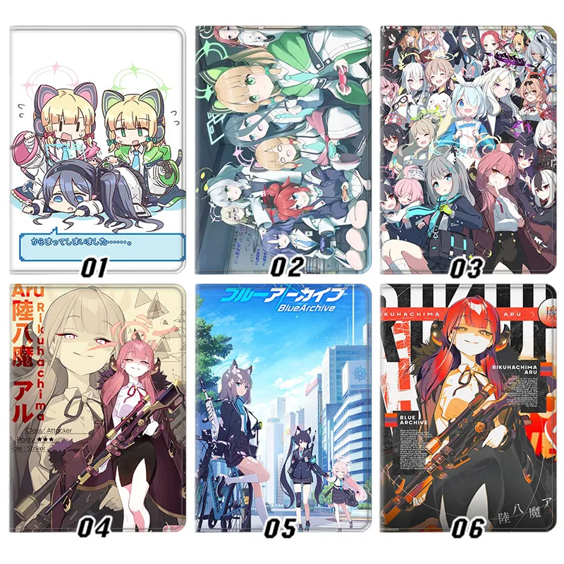 Blue Archive — Aru Rikuhachima Shiroko Anime Waifu Cute Chibi Game Characters Tablet Case