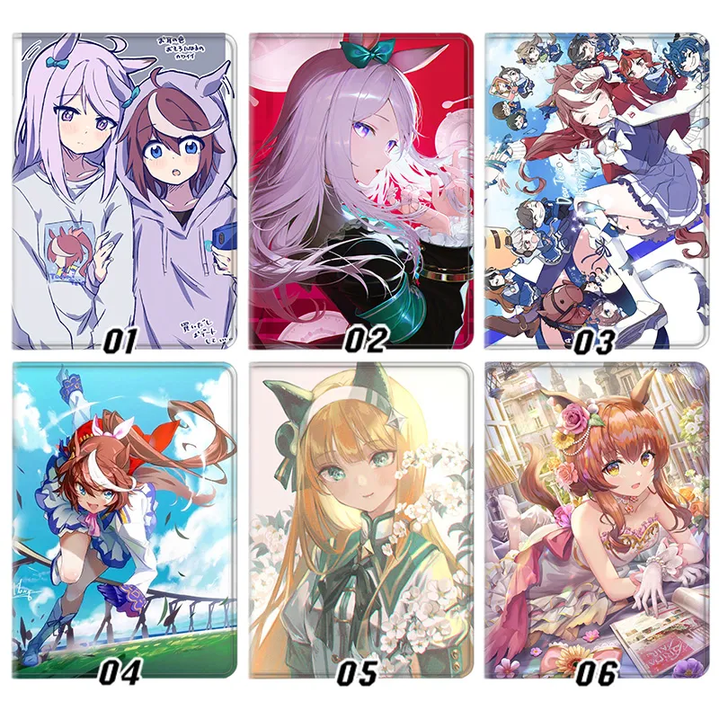 Uma Musume PrAlien Visitorty Derby Tokai Teio Mejiro McQueen Anime Silk Texture Flip Leather Tablet Case