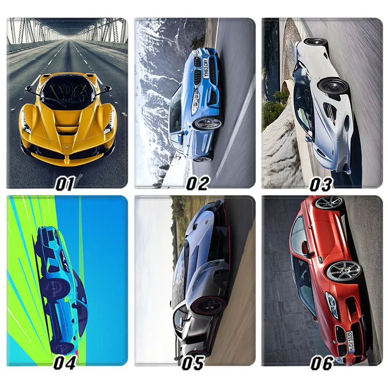 Supercar Sports Car Luxury Racing Vehicle Silk Texture Flip Leather Tablet Case