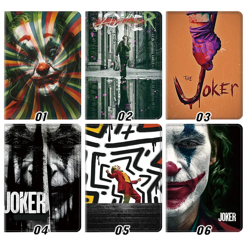 Joker Joaquin Phoenix DC Movie Clown Makeup Silk Texture Flip Leather Tablet Case