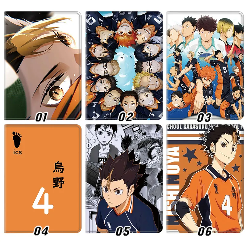 Haikyuu Yu Nishinoya Karasuno High School Volleyball Anime Silk Texture Flip Leather Tablet Case