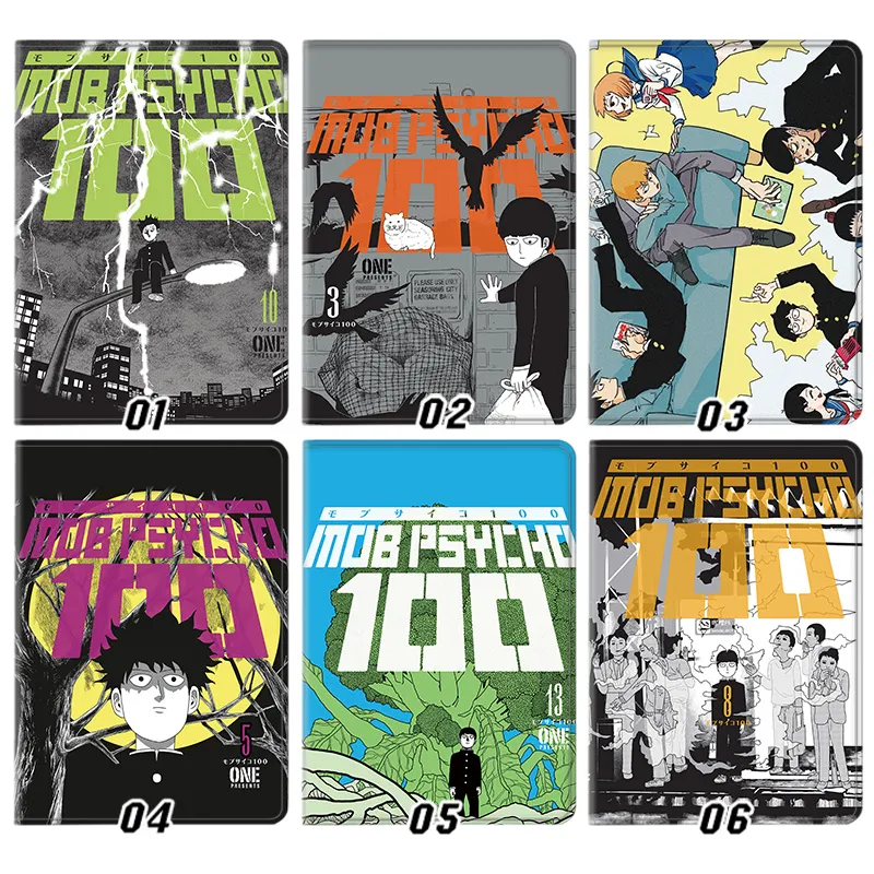 Mob Psycho 100 Shigeo Kageyama Reigen Arataka Anime Silk Texture Flip Leather Tablet Case