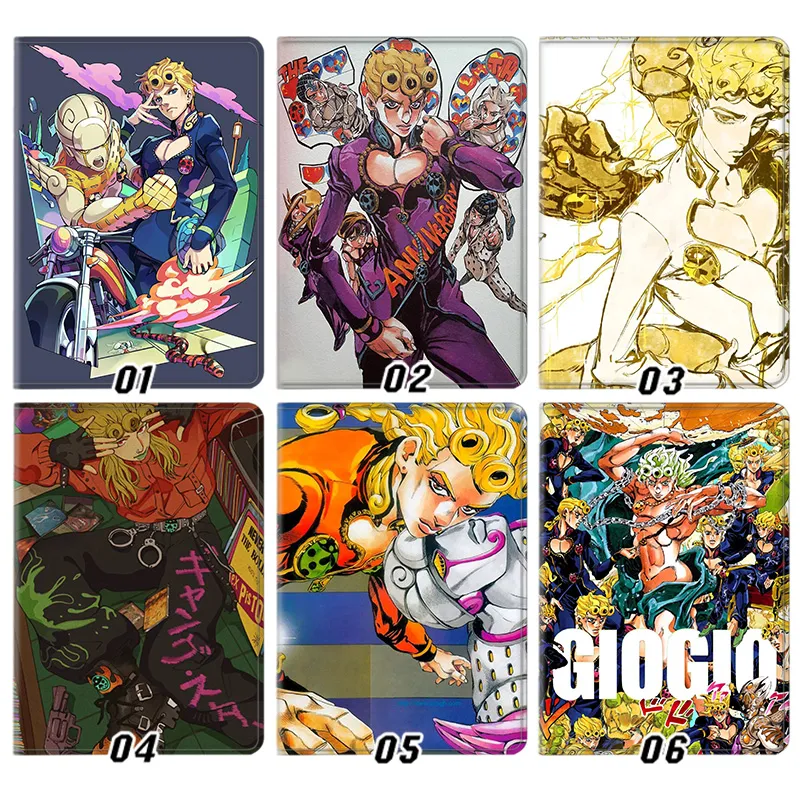 JoJos Bizarre Adventure Giorno Giovanna Anime Flip Tablet Case