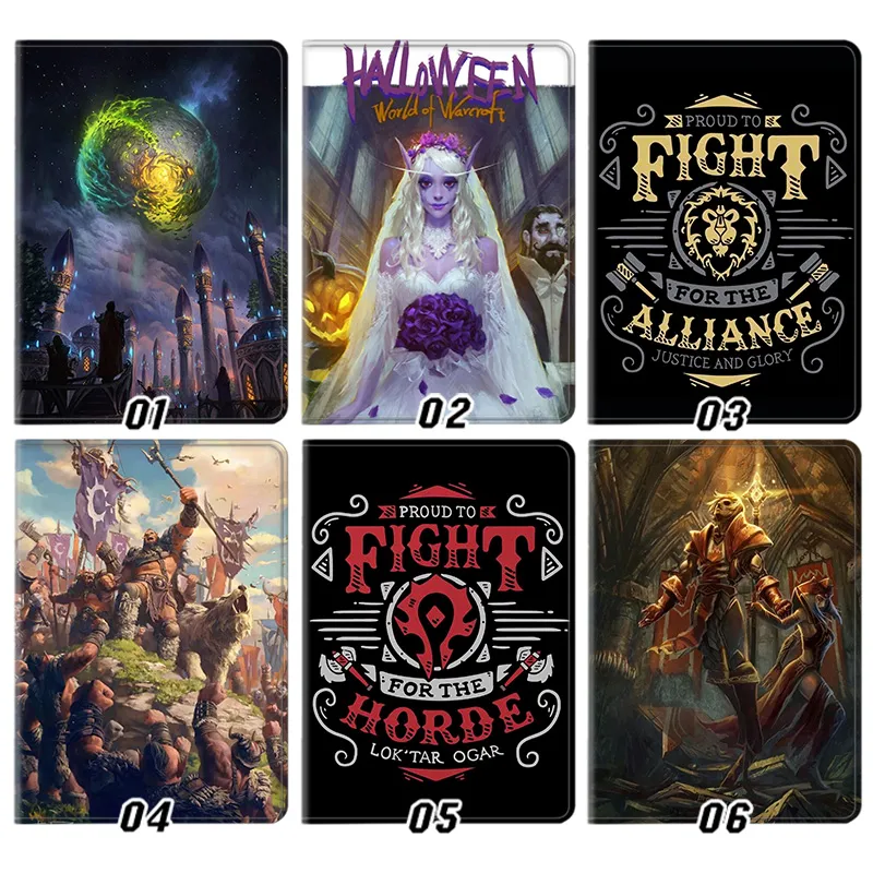 World of Warcraft Alliance Horde Gaming Flip Tablet Case