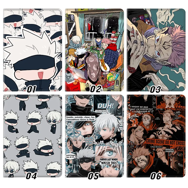 Curse Exorcist Satoru Gojo Sukuna Anime Graphic Flip Tablet Case