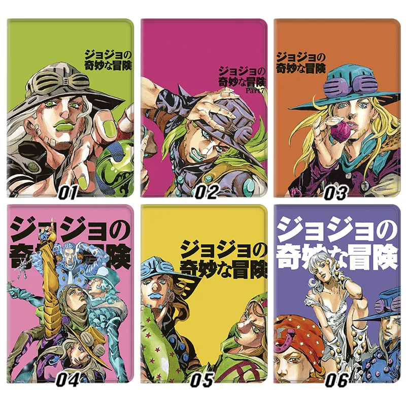 JOJO Anime Part 7 Steel Ball Run Gyro Zeppeli Johnny Joestar Standing Flip Leather Tablet Case