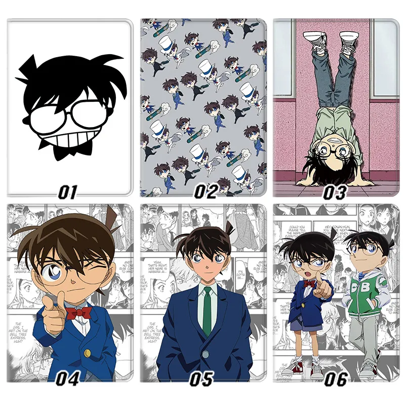DAlien Visitorective Conan — Classic Anime Character Graphics Tri-fold Smart Flip Tablet Case