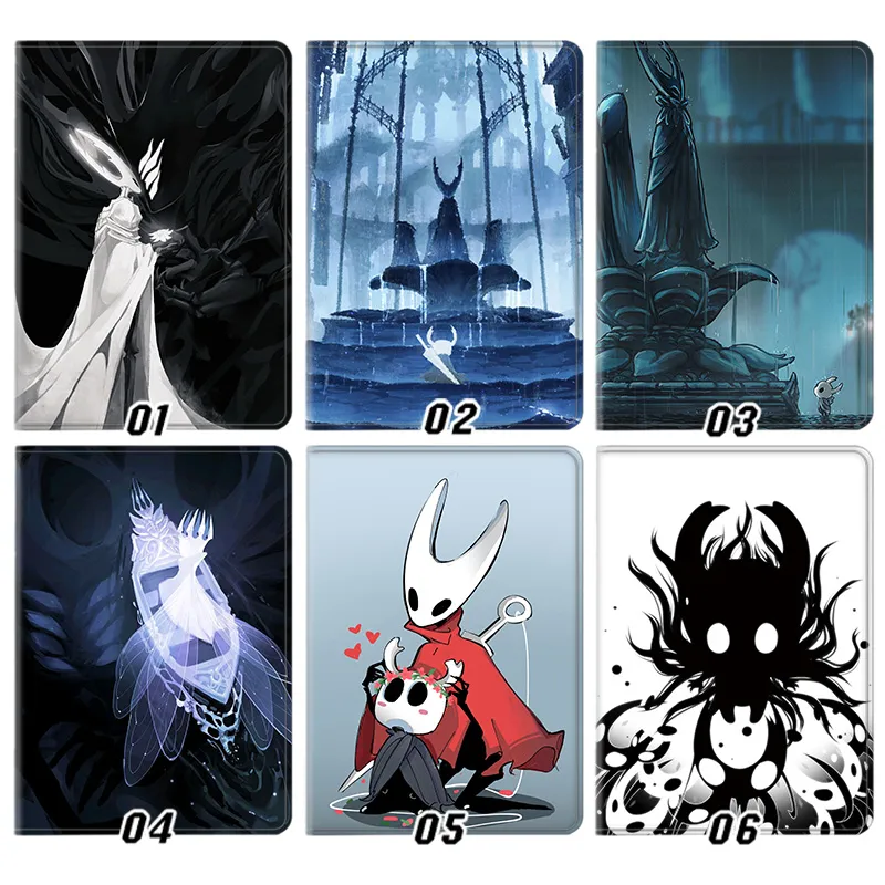 Hollow Knight HornAlien Visitor Pure Vessel City of Tears Silk Texture Flip Leather Tablet Case