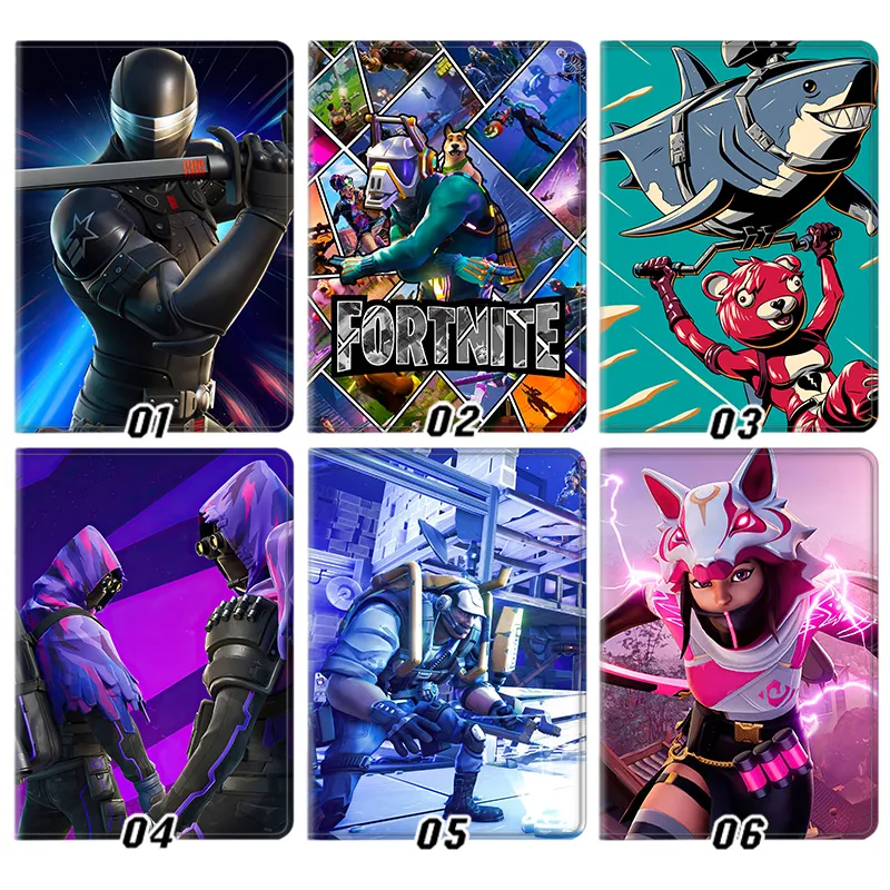 Fortnite Battle Royale Snake Eyes Cuddle Team Leader Silk Texture Flip Leather Tablet Case