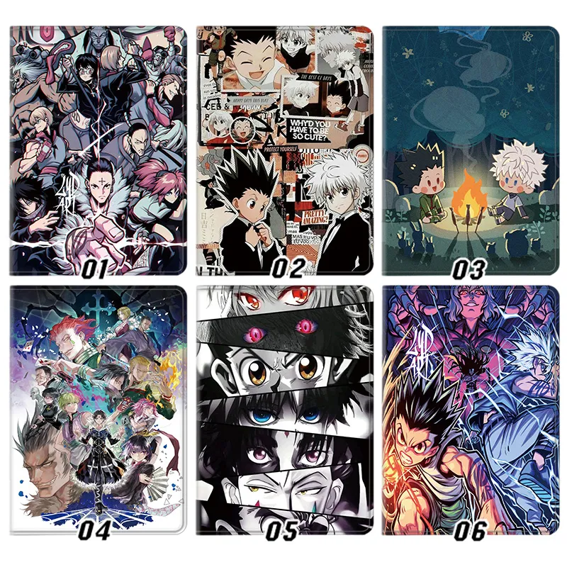 Hunter x Hunter — Gon Freecss Killua Zoldyck Phantom Troupe Chibi Manga Panel Anime Tri-Fold Leather Tablet Case