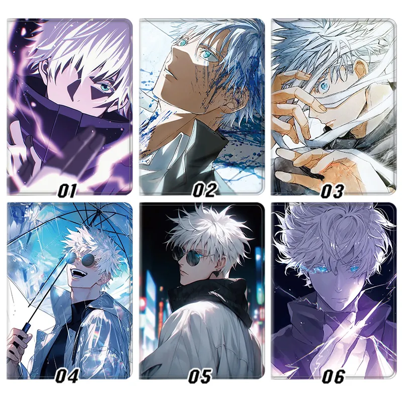 Curse Exorcist — Satoru Gojo Limitless Six Eyes Jujutsu Sorcerer Anime Graphic Tri-Fold Leather Tablet Case