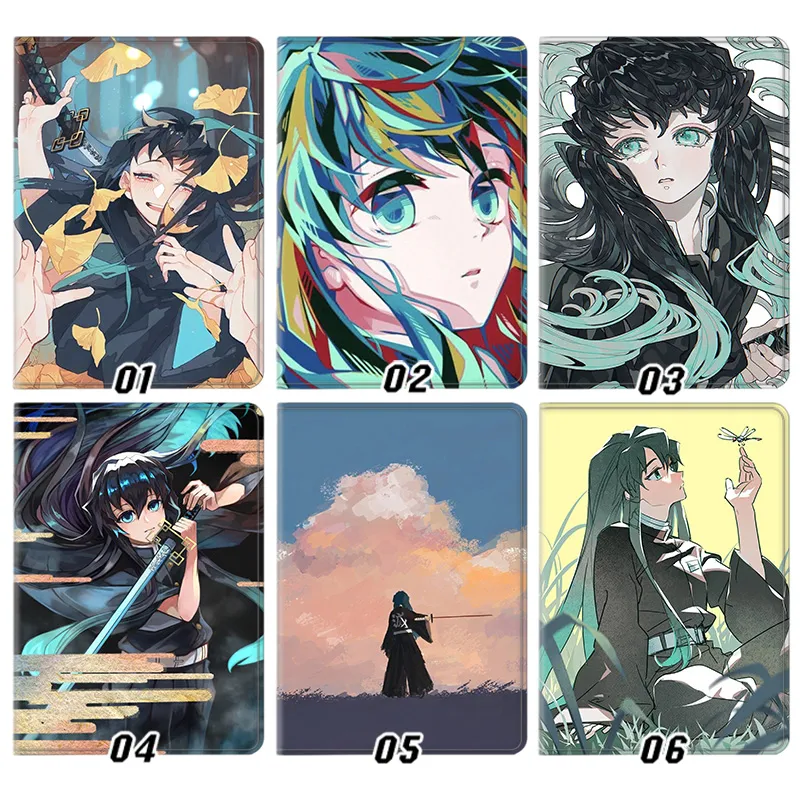 Blade Corps — Muichiro Tokito Mist Hashira Nichirin Sword Anime Art Tri-Fold Leather Tablet Case