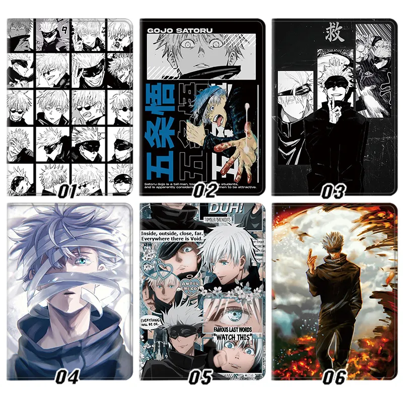 Curse Exorcist — Satoru Gojo Limitless Six Eyes Manga Panel Anime Graphic Tri-Fold Leather Tablet Case