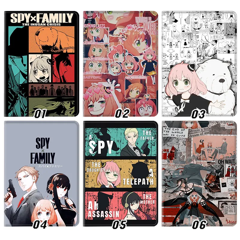 Spy x Family — Anya Loid Yor Forger Bond PAlien Visitor Family Anime Graphic Tri-Fold Leather Tablet Case
