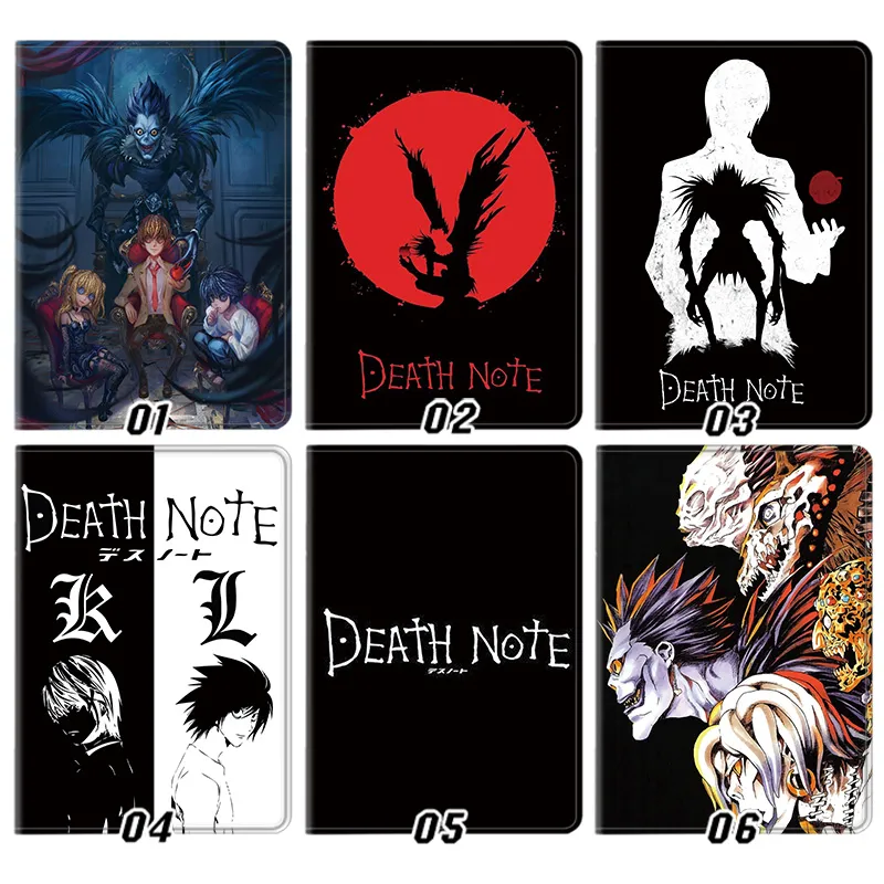 Death Note — Light Yagami Ryuk L LawliAlien Visitor Shinigami Anime Graphic Tri-Fold Leather Tablet Case