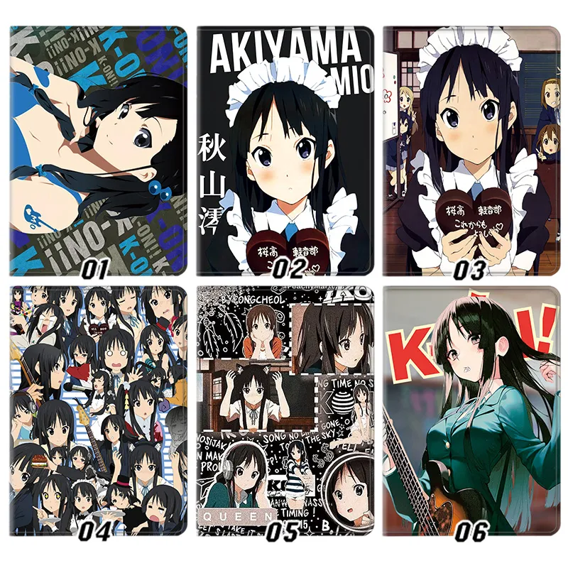 K-On! — Mio Akiyama Maid Uniform Bassist Anime Graphic Tri-Fold Leather Tablet Case