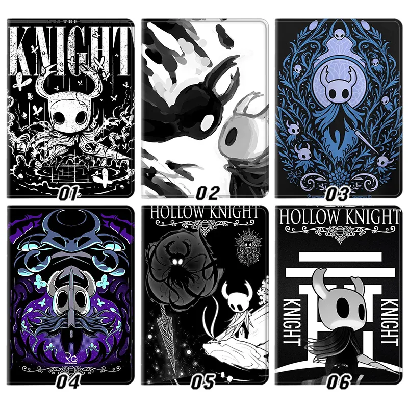 Hollow Knight — The Knight Ghost Hallownest Game Art Tri-Fold Leather Tablet Case