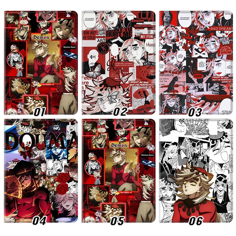 Blade Corps — Douma Upper Moon Two Manga Panel Tri-Fold Leather Tablet Case