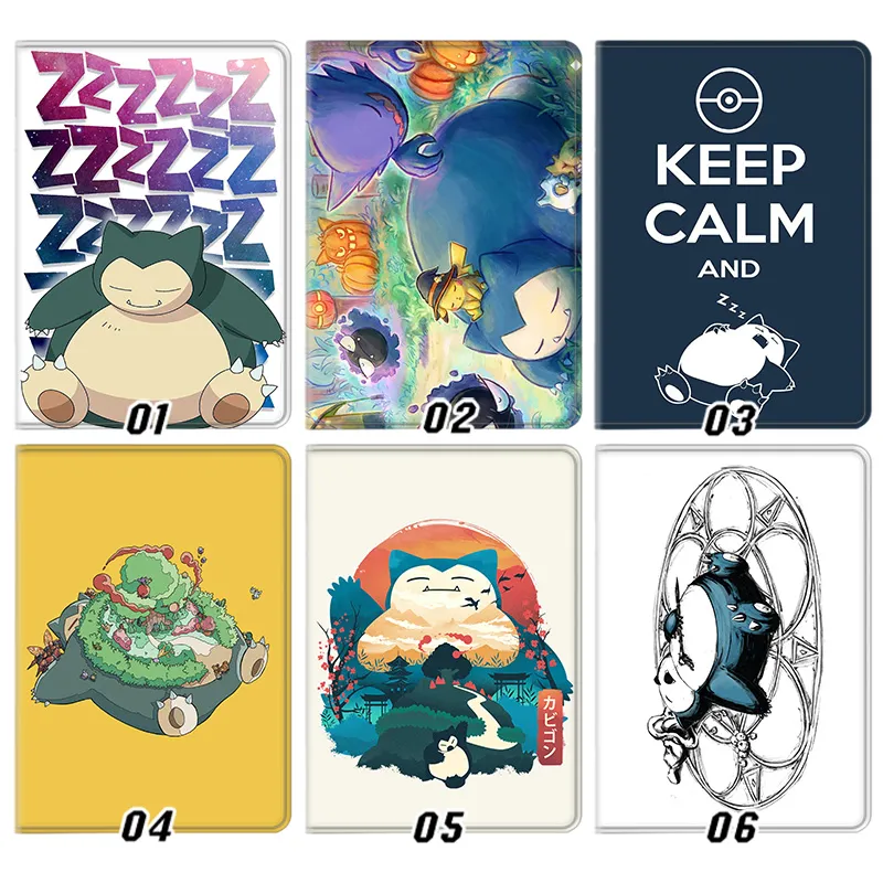 Creature Collection — Snorlax Sleeping Cute Anime Graphic Tri-Fold Leather Tablet Case
