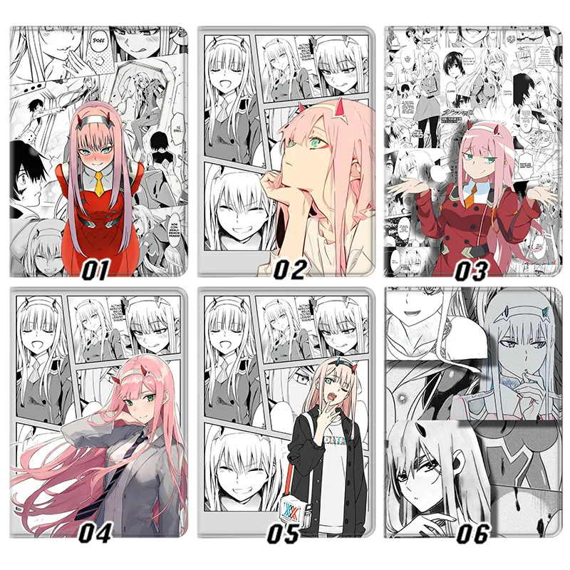Darling in the Franxx — Zero Two Code 002 Manga Panel Tri-Fold Leather Tablet Case