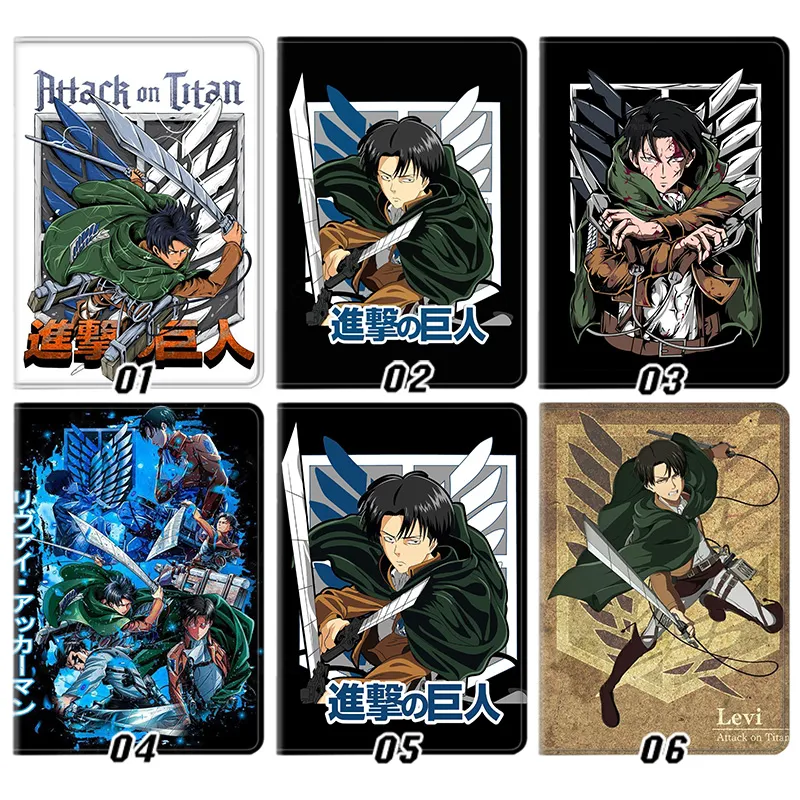 Wall Defense — Levi Ackerman Scout Regiment Uniform Tri-Fold Leather Tablet Case