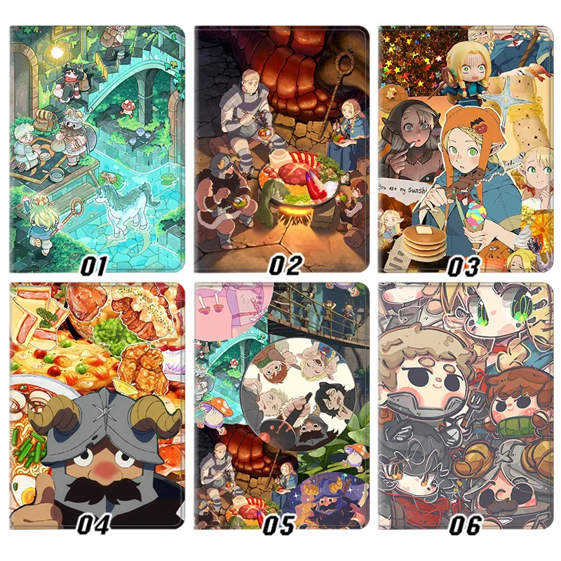 Delicious in Dungeon — Laios Party Fantasy Anime Art Tri-Fold Leather Tablet Case