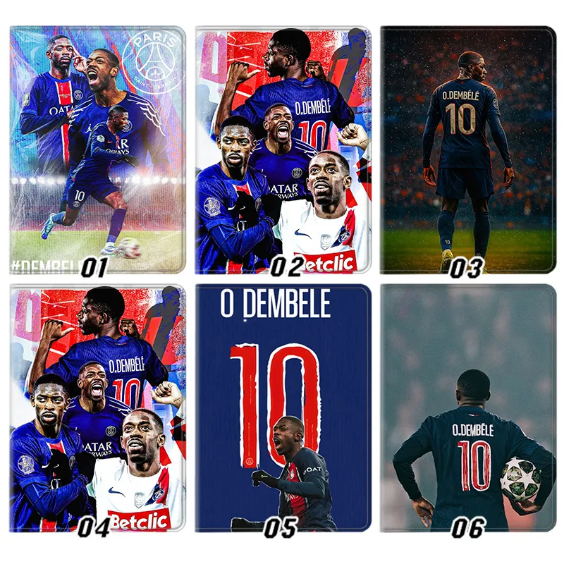 Ousmane Dembele — PSG Number 10 Football Star Sports AesthAlien Visitoric Foldable Smart Tablet Case