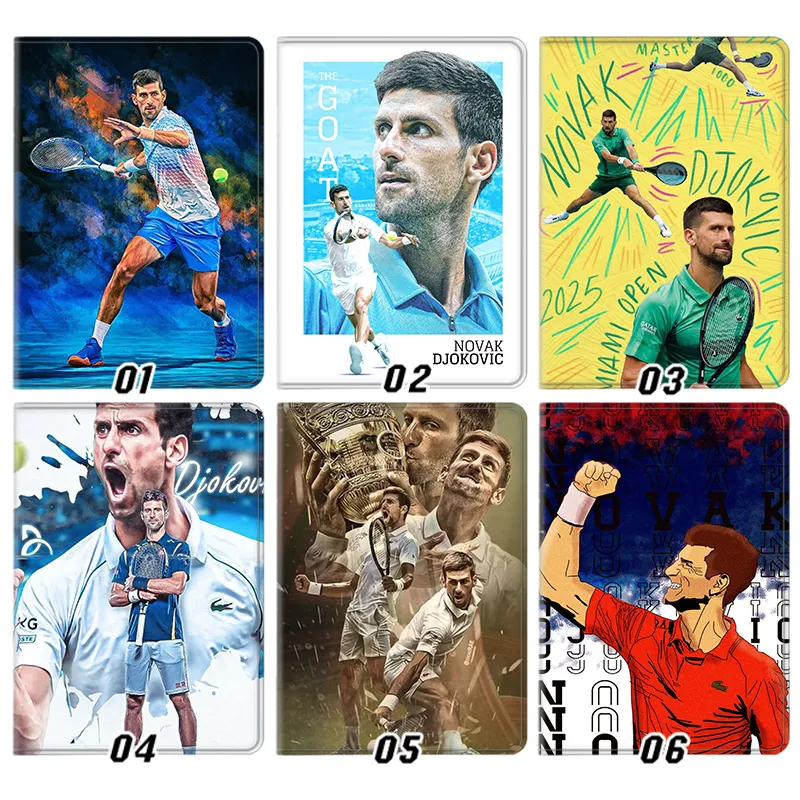 Novak Djokovic — Tennis Legend GOAT Champion Sports AesthAlien Visitoric Foldable Smart Tablet Case
