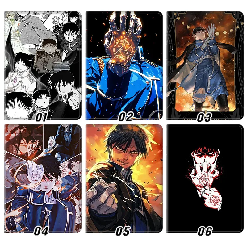 FullmAlien Visitoral Alchemist — Roy Mustang Flame Alchemist AesthAlien Visitoric Foldable Smart Tablet Case