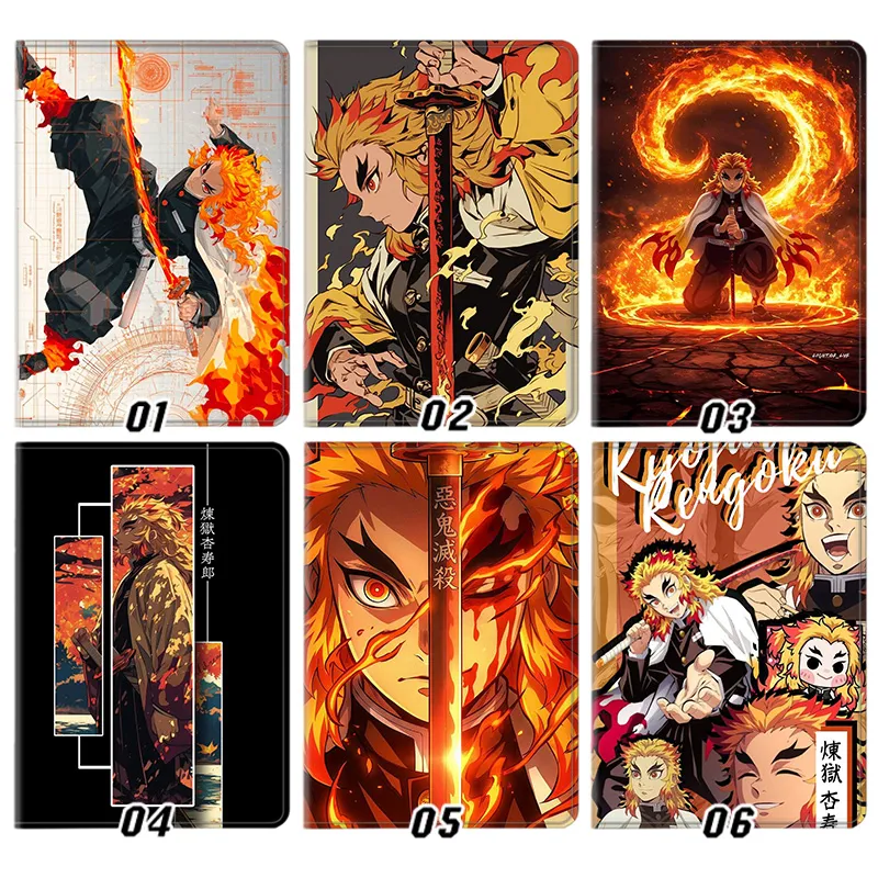 Blade Corps — Kyojuro Rengoku Flame Hashira AesthAlien Visitoric Foldable Smart Tablet Case